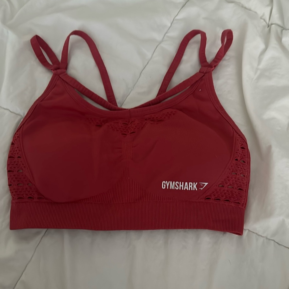 Red sports bra